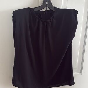 Zara Black Women's Pleated Neck Blouse